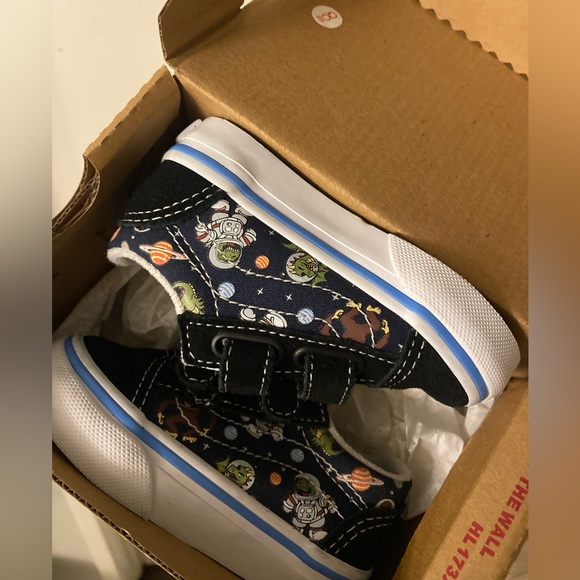 VANS Old Skool V - Glow Cosmic Zoo Black/Blu - Picture 3 of 6
